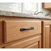 image:image25 Pack  Cosmas 9533FB Flat Black Cabinet Hardware Footed Handle Pull  3 Inch 76mm Hole Centers