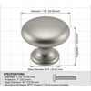 image:imageCosmas 5 Pack 4950FB Flat Black Mushroom Cabinet Knob  114 32mm Matte Black Round Kitchen Drawer Knobs
