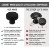 image:imageCosmas 5 Pack 5234FB Flat Black Cabinet Knobs  Matte Black Round Cabinet Knob 114 Inch Solid Zinc Metal Kitchen Drawer Dresser Knob Contemporary Hardware Screws Included