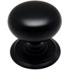 image:imageCosmas 5 Pack 6542FB Flat Black Round Cabinet Hardware Knob with Backplate  114 Diameter
