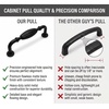 image:imageCosmas 5 Pack 7119FB Ribbed Country Style Flat Black Cabinet Hardware Pull  3 Centers Farmhouse Decor