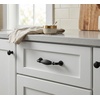 image:imageCosmas 5 Pack 7119FB Ribbed Country Style Flat Black Cabinet Hardware Pull  3 Centers Farmhouse Decor