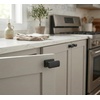 image:imageCosmas 701FB Flat Black Contemporary Cabinet Hardware Knob  1716 Length