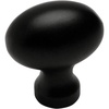 image:image10 Pack  Cosmas 6021FB Flat Black Oval Oblong Cabinet Knob