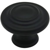 image:image10 Pack  Cosmas 9971FB Flat Black Cabinet Hardware 3Ring Round Knob  114 Inch Diameter