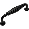 image:image20 Pack  Cosmas 7123FB Flat Black Country Style Cabinet Hardware Ribbed Handle Pull  334 Inch 96mm Hole Centers