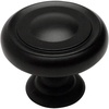 image:image25 Pack  Cosmas 7708FB Flat Black Cabinet Hardware Round Knob  114 Diameter