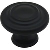 image:image25 Pack  Cosmas 9971FB Flat Black Cabinet Hardware 3Ring Round Knob  114 Inch Diameter
