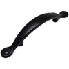 image:image25 Pack  Cosmas 9980FB Flat Black Cabinet Hardware Arched Handle Pull  3 Inch 76mm Hole Centers 512 Overall Length