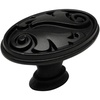 image:imageCosmas 10 Pack 4297FB Flat Black Floral Cabinet Hardware Oval Oblong Knob