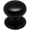 image:imageCosmas 10 Pack 6542FB Flat Black Round Cabinet Hardware Knob with Backplate  114 Diameter10