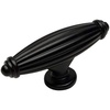 image:imageCosmas 10 Pack 7121FB Flat Black Country Style Cabinet Hardware Ribbed Knob  2916 Inch Long x 1116 Wide