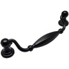 image:imageCosmas 10 Pack 7122FB Flat Black Country Style CabinetFurniture Hardware Ribbed Swinging Handle Pull  5 Inch 128mm Hole Centers