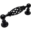 image:imageCosmas 174996FB Flat Black Birdcage Cabinet Hardware Handle Pull  334 96mm Hole Centers