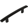 image:imageCosmas 23633FB Flat Black Subtle Arch Cabinet Hardware Handle Pull  3 Inch 76mm Hole Centers