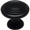 image:imageCosmas 25 Pack 4122FB Flat Black 3 Ring Cabinet Hardware Round Knob  114 Diameter