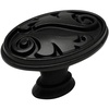 image:imageCosmas 25 Pack 4297FB Flat Black Floral Cabinet Hardware Oval Oblong Knob