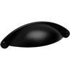 image:imageCosmas 4198FB Flat Black Cabinet Hardware Bin Cup Drawer Handle Pull  212 Inch 64mm Hole Centers