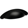 image:imageCosmas 4199FB Flat Black Cabinet Hardware Bin Cup Drawer Handle Pull  3 Inch 76mm Hole Centers