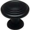 image:imageCosmas 5 Pack 4122FB Flat Black 3 Ring Cabinet Hardware Round Knob  114 Diameter