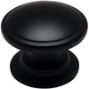 image:imageCosmas 5 Pack 4702FB Flat Black Cabinet Hardware Round Knob  114 Diameter  Wide Base