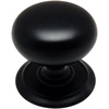 image:imageCosmas 5 Pack 6542FB Flat Black Round Cabinet Hardware Knob with Backplate  114 Diameter