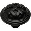 image:imageCosmas 5 Pack 7064FB Flat Black Braided Cabinet Hardware Round Knob  114 Diameter