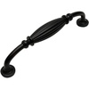 image:imageCosmas 5 Pack 7120FB Flat Black Country Style Cabinet Hardware Ribbed Handle Pull  5 Inch 128mm Hole Centers