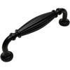 image:imageCosmas 5 Pack 7123FB Flat Black Country Style Cabinet Hardware Ribbed Handle Pull  334 Inch 96mm Hole Centers