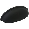 image:imageCosmas 5 Pack 783FB Flat Black Cabinet Hardware Bin Cup Drawer Cup Pull  3 76mm Hole Centers