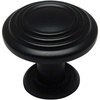 image:imageCosmas 50 Pack 4122FB Flat Black 3 Ring Cabinet Hardware Round Knob  114 Diameter