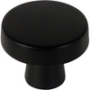 image:imageCosmas 5234FB Flat Black Cabinet Knobs  Matte Black Round Cabinet Knob 114 Inch Solid Zinc Metal Kitchen Drawer Dresser Knob Contemporary Hardware Screws Included