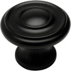 image:imageCosmas 6211FB Flat Black Round Cabinet Hardware Knob  1316 Diameter