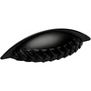 image:imageCosmas 7067FB Flat Black Braided Cabinet Hardware Bin Cup Drawer Handle Pull  3 Inch 76mm Hole Centers