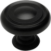 image:imageCosmas 7708FB Flat Black Cabinet Hardware Round Knob  114 Diameter