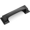 image:imageCosmas 8103FB Flat Black Cabinet Hardware Cup Handle Pull  3 Inch 76mm amp 334 Inch 96mm Hole Centers