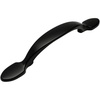 image:imageCosmas 9502FB Flat Black Cabinet Hardware Footed Handle Pull  3 Inch 76mm Hole Centers