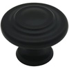 image:imageCosmas 9971FB Flat Black Cabinet Hardware 3Ring Round Knob  114 Inch Diameter