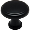 image:imageCosmas 9985FB Flat Black Round Cabinet Hardware Knob  118 Diameter
