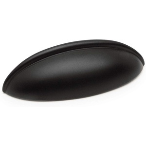 image:image10 Pack  Cosmas 1399FB Flat Black Cabinet Hardware Bin Cup Drawer Handle Pull  212 Inch 64mm Hole Centers