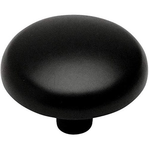 image:image10 Pack  Cosmas 1701FB Flat Black Cabinet Hardware Round Knob  118 Diameter
