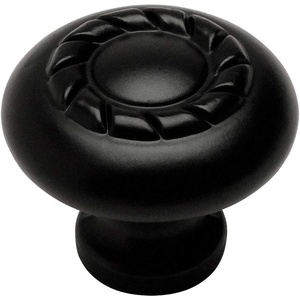 image:image10 Pack  Cosmas 4113FB Flat Black RopeScroll Cabinet Hardware Knob  1316 Inch Diameter