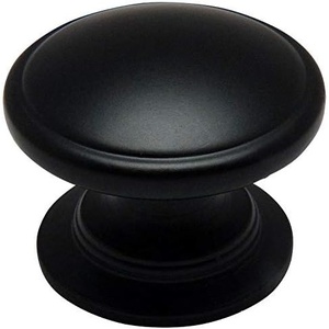 image:image10 Pack  Cosmas 4702FB Flat Black Cabinet Hardware Round Knob  114 Diameter  Wide Base