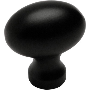 image:image10 Pack  Cosmas 6021FB Flat Black Oval Oblong Cabinet Knob