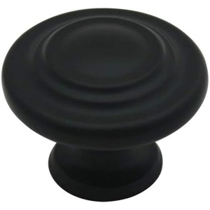 image:image10 Pack  Cosmas 9971FB Flat Black Cabinet Hardware 3Ring Round Knob  114 Inch Diameter