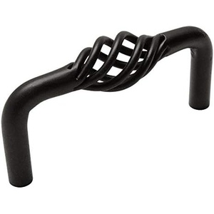 image:image10 Pack  Cosmas 9992030FB Flat Black Birdcage Cabinet Hardware Handle Pull  3 Hole Centers