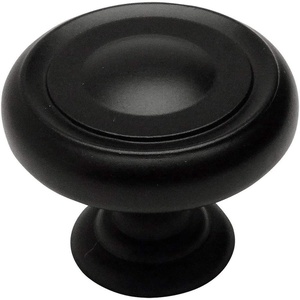 image:image25 Pack  Cosmas 7708FB Flat Black Cabinet Hardware Round Knob  114 Diameter
