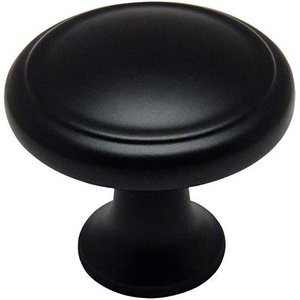 image:image50 Pack  Cosmas 5982FB Flat Black Cabinet Hardware Round Knob  118 Diameter