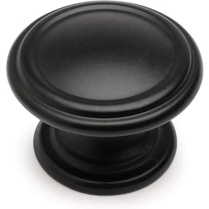 image:imageCosmas 10 Pack 1426FB Flat Black Cabinet Hardware Round Knob  1516 Diameter
