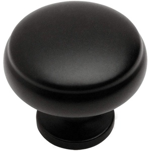 image:imageCosmas 10 Pack 1438FB Flat Black Cabinet Hardware Round Knob  1316 Diameter